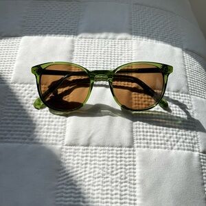 Green Madewell Sunglasses with Brown Lens